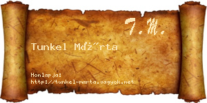 Tunkel Márta névjegykártya
